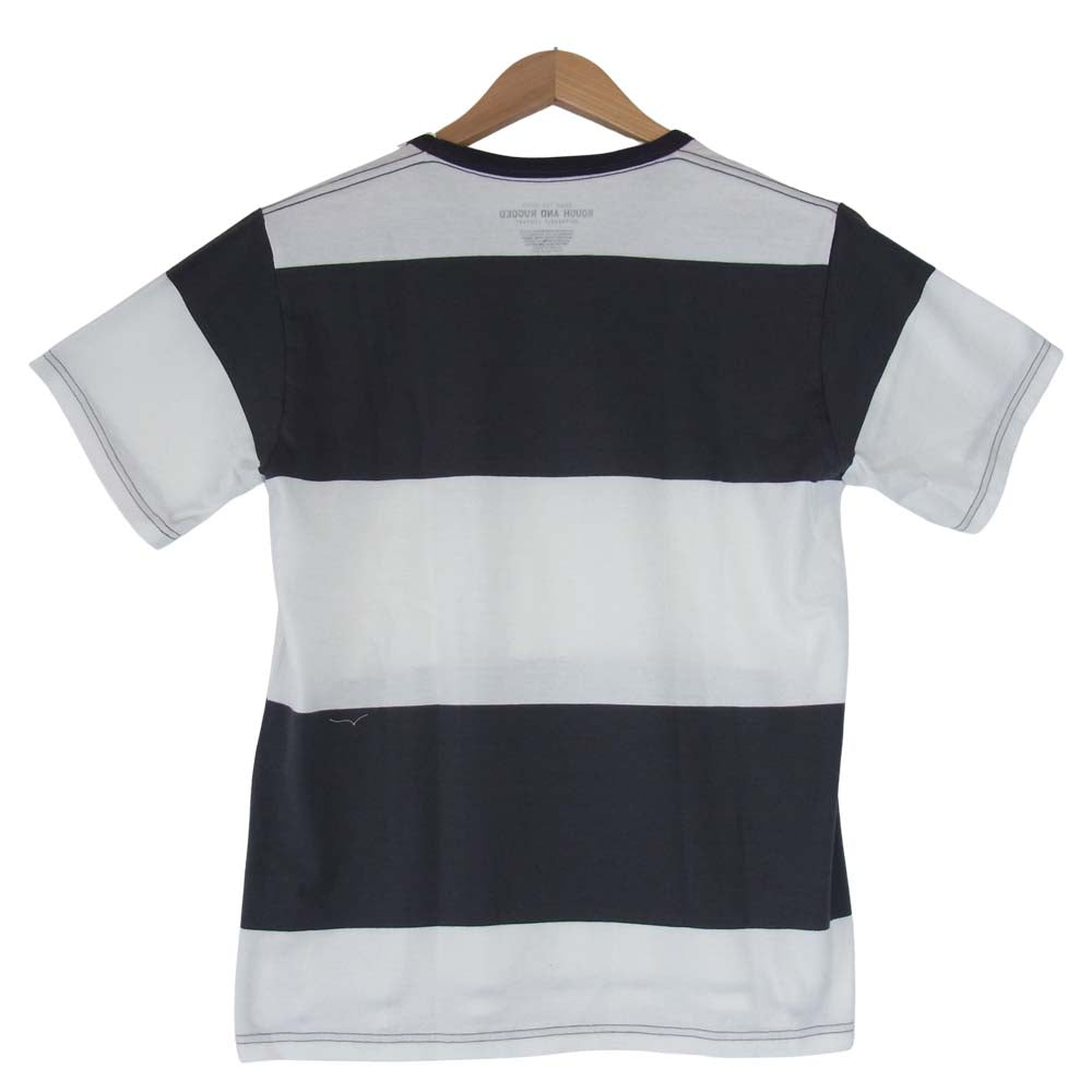 ROUGH and RUGGED ラフアンドラゲッド RR17-4-T03 VIKING CPT ボーダー Tシャツ チャコール系×ホワイト系 S【新古品】【未使用】【中古】