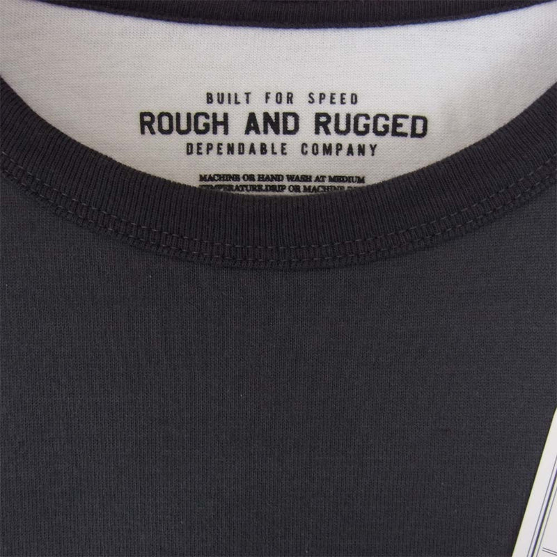 ROUGH and RUGGED ラフアンドラゲッド RR17-4-T03 VIKING CPT ボーダー Tシャツ チャコール系×ホワイト系 S【新古品】【未使用】【中古】