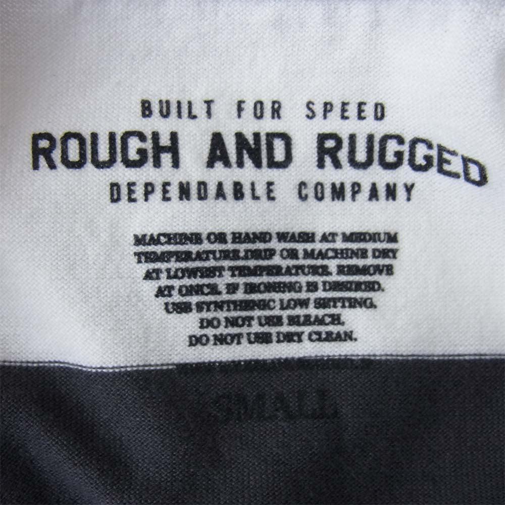 ROUGH and RUGGED ラフアンドラゲッド RR17-4-T03 VIKING CPT ボーダー Tシャツ チャコール系×ホワイト系 S【新古品】【未使用】【中古】