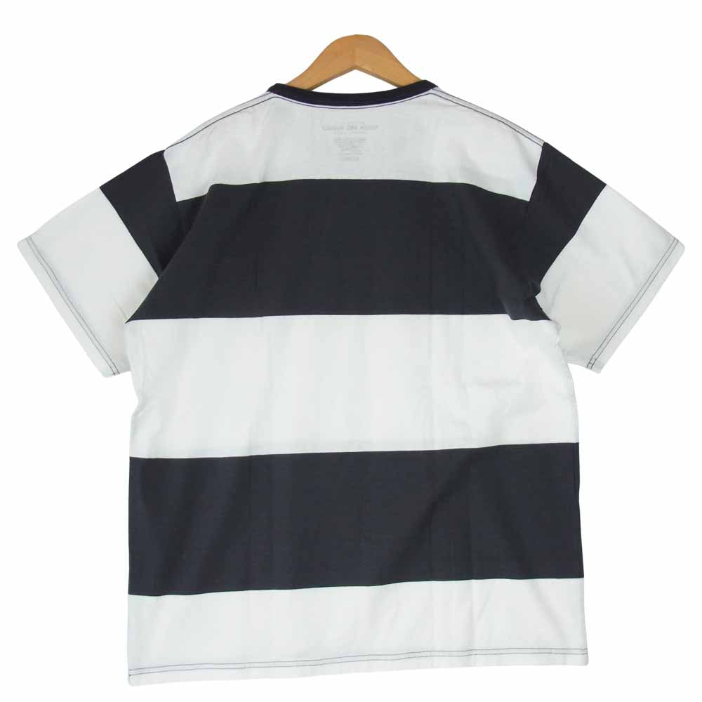 ROUGH and RUGGED ラフアンドラゲッド RR17-4-T03 VIKING CPT ボーダー Tシャツ チャコール系×ホワイト系 4【新古品】【未使用】【中古】