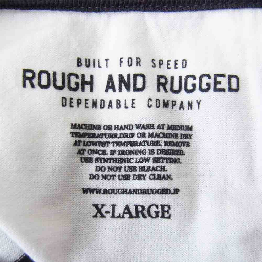 ROUGH and RUGGED ラフアンドラゲッド RR17-4-T03 VIKING CPT ボーダー Tシャツ チャコール系×ホワイト系 4【新古品】【未使用】【中古】