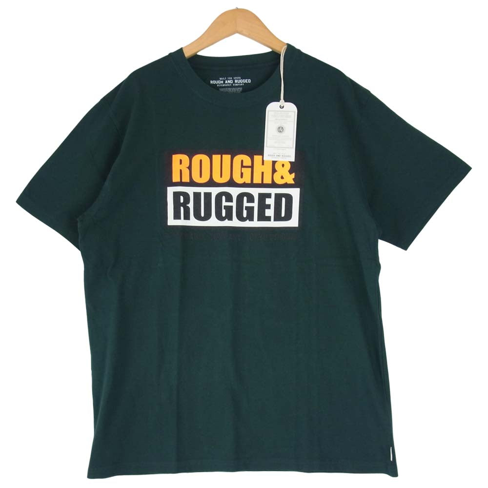 ROUGH and RUGGED ラフアンドラゲッド 19SS RR19-5-T02 DESIGN CT-01 クルーネック ショートスリーブ T?シャツ ダークグリーン系 3【新古品】【未使用】【中古】