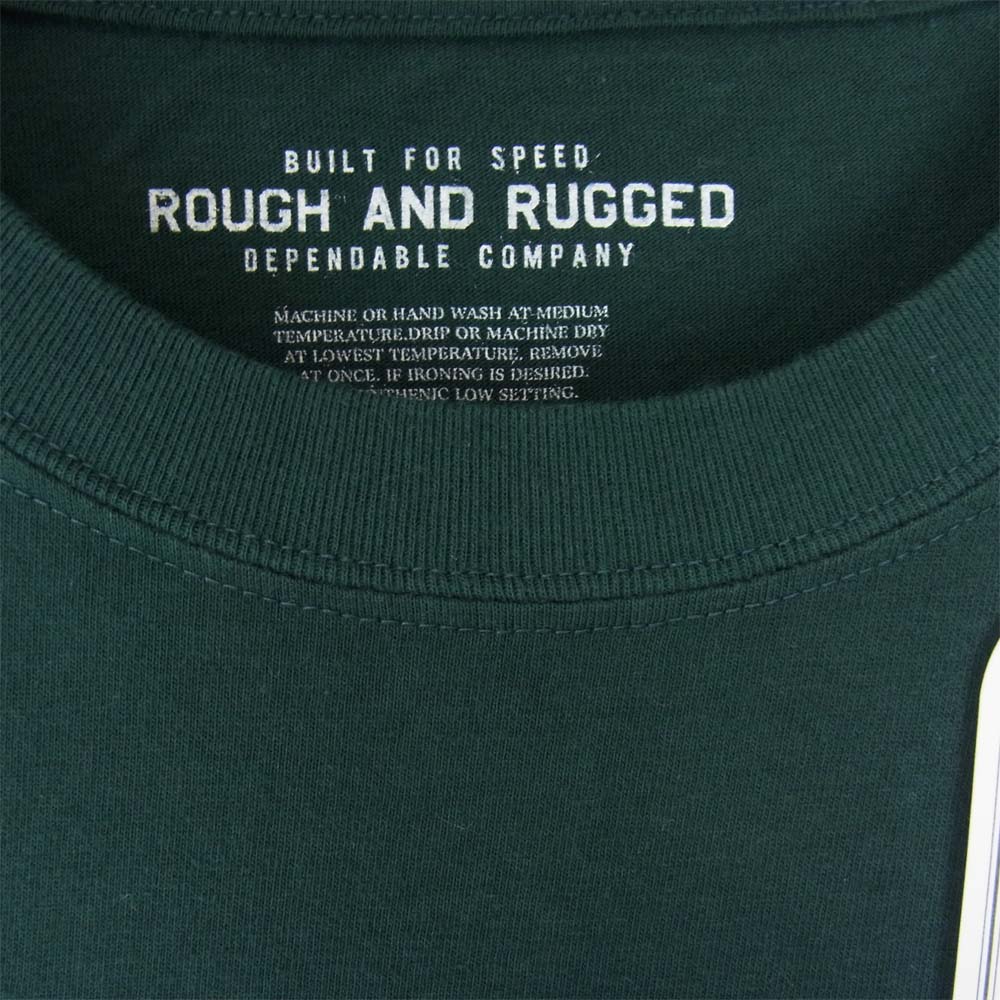 ROUGH and RUGGED ラフアンドラゲッド 19SS RR19-5-T02 DESIGN CT-01 クルーネック ショートスリーブ T?シャツ ダークグリーン系 3【新古品】【未使用】【中古】
