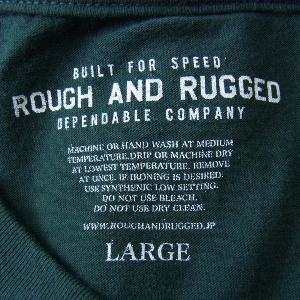ROUGH and RUGGED ラフアンドラゲッド 19SS RR19-5-T02 DESIGN CT-01 クルーネック ショートスリーブ T?シャツ ダークグリーン系 3【新古品】【未使用】【中古】