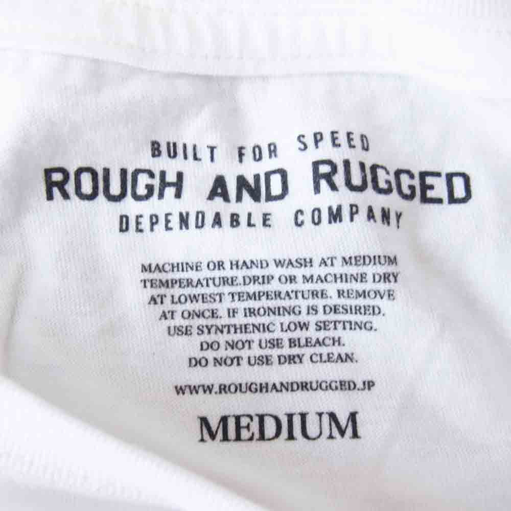 ROUGH and RUGGED ラフアンドラゲッド 19SS RR19-5-T02 DESIGN CT-01 クルーネック ショートスリーブ T?シャツ ホワイト系 2【新古品】【未使用】【中古】