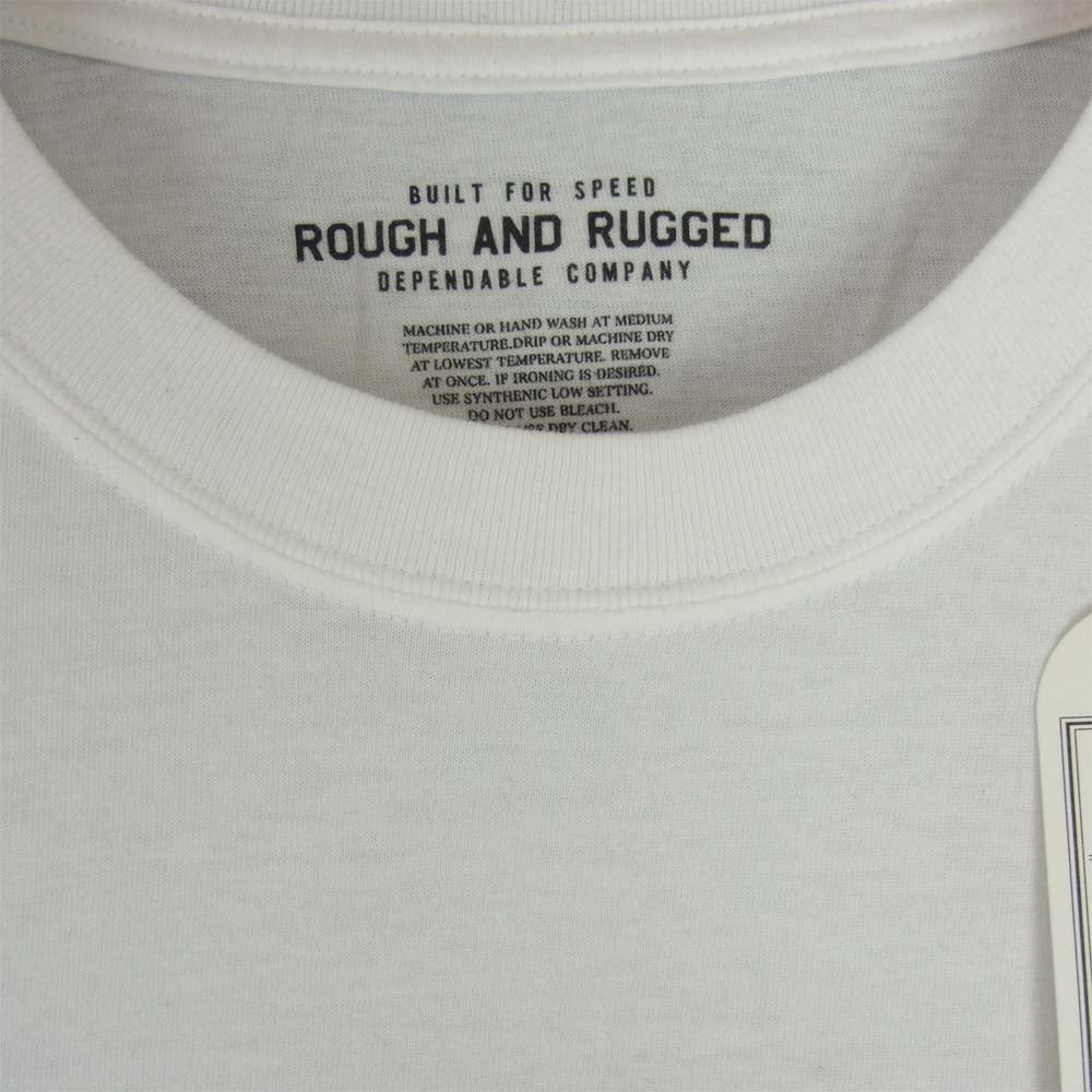 ROUGH and RUGGED ラフアンドラゲッド 19SS RR19-5-T02 DESIGN CT-01 クルーネック ショートスリーブ T?シャツ ホワイト系 3【新古品】【未使用】【中古】