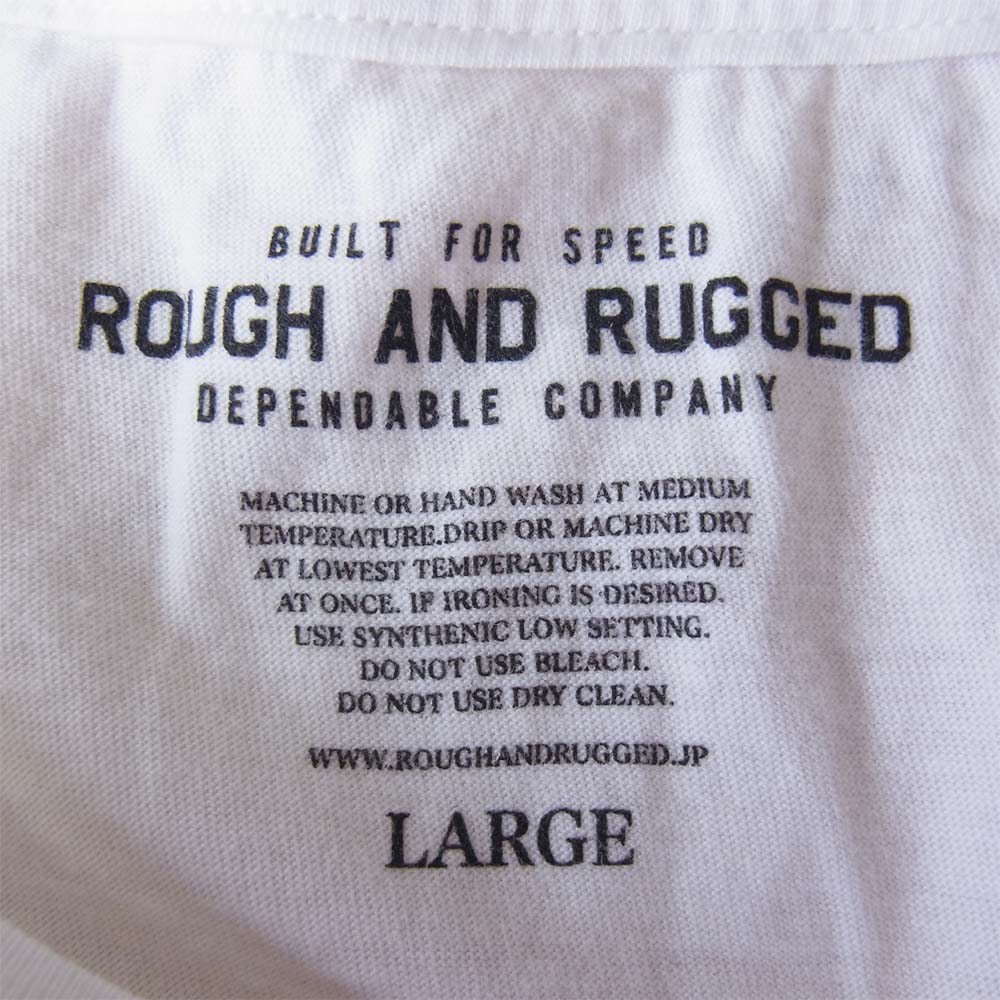 ROUGH and RUGGED ラフアンドラゲッド 19SS RR19-5-T02 DESIGN CT-01 クルーネック ショートスリーブ T?シャツ ホワイト系 3【新古品】【未使用】【中古】