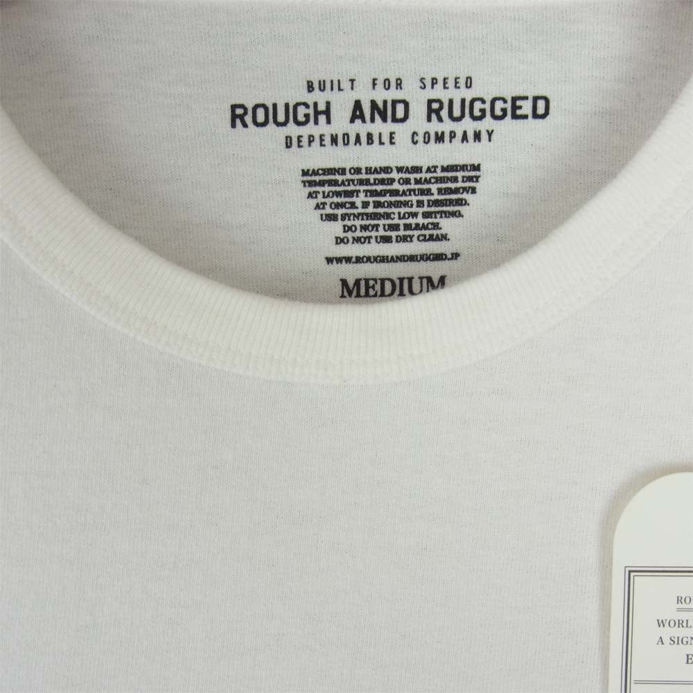 ROUGH and RUGGED ラフアンドラゲッド RR17-4-T04 DESIGN CT-01 半袖 Tシャツ ホワイト系 2【新古品】【未使用】【中古】