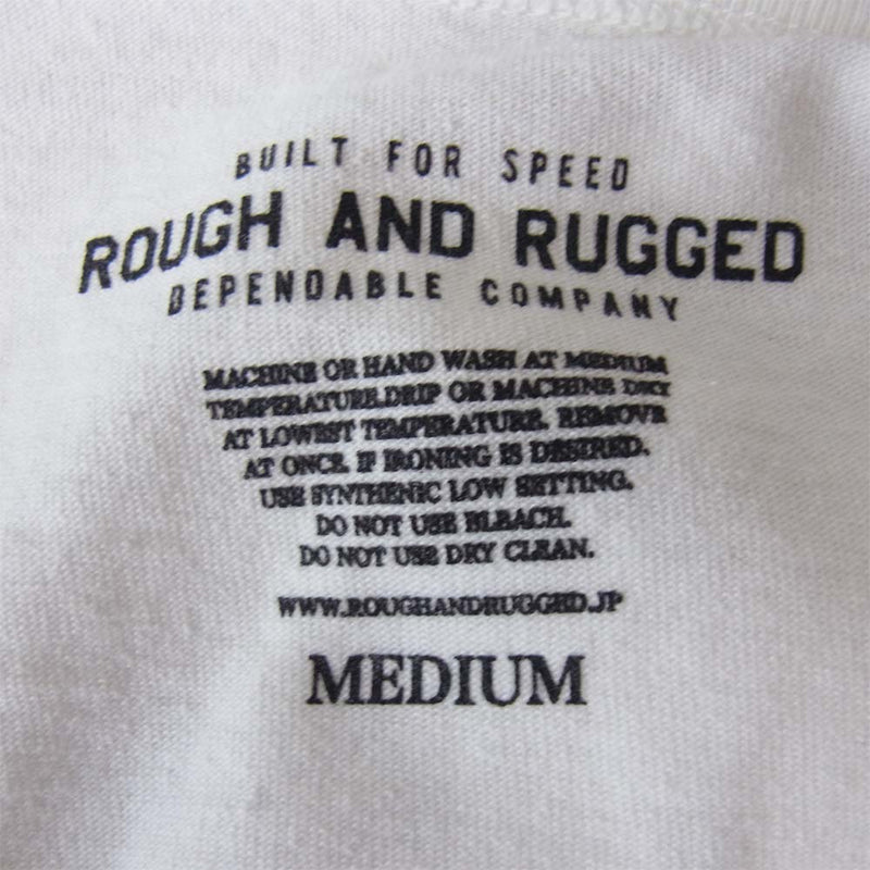 ROUGH and RUGGED ラフアンドラゲッド RR17-4-T04 DESIGN CT-01 半袖 Tシャツ ホワイト系 2【新古品】【未使用】【中古】