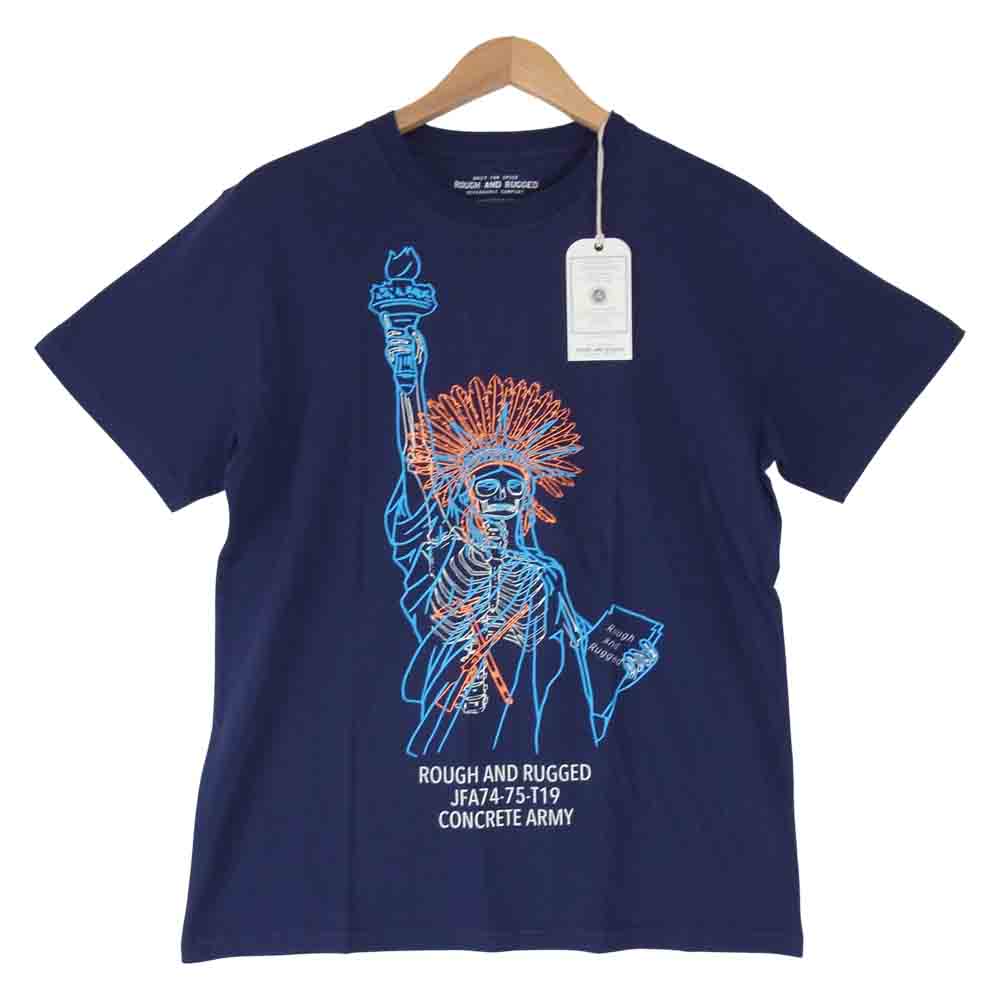 ROUGH and RUGGED ラフアンドラゲッド 19SS RR19-6-T02 DESIGN CT-04 プリント Tシャツ パープル系 1【新古品】【未使用】【中古】