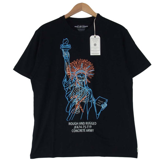 ROUGH and RUGGED ラフアンドラゲッド 19SS RR19-6-T02 DESIGN CT-04 プリント Tシャツ ブラック系 3【新古品】【未使用】【中古】