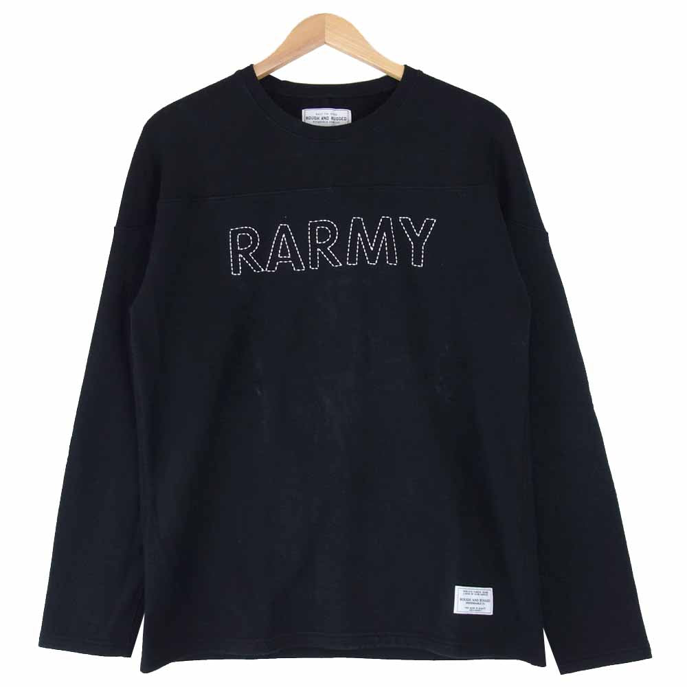 ROUGH and RUGGED ラフアンドラゲッド RR17-1-T01 MOTO CREW モト クルーネック スウェット ブラック系 2【新古品】【未使用】【中古】