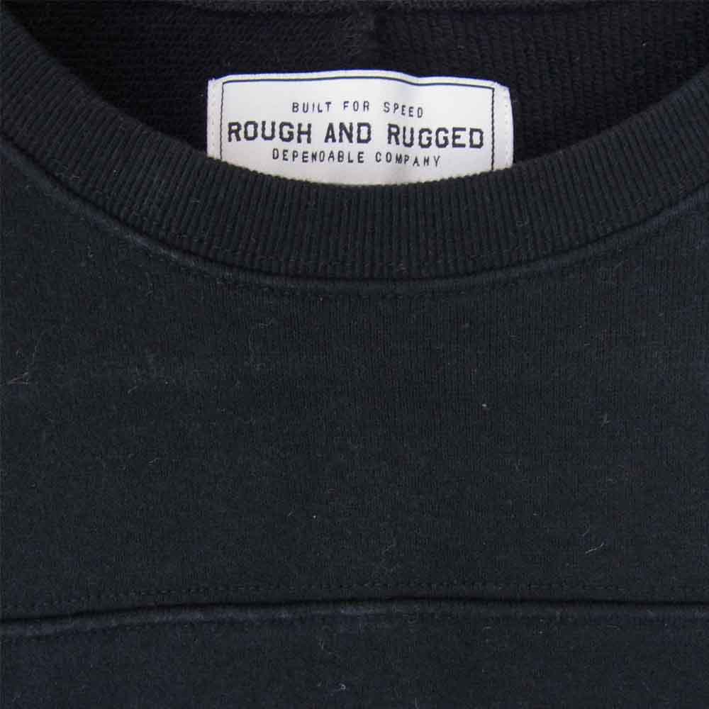 ROUGH and RUGGED ラフアンドラゲッド RR17-1-T01 MOTO CREW モト クルーネック スウェット ブラック系 2【新古品】【未使用】【中古】