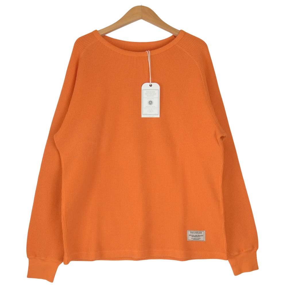 ROUGH and RUGGED ラフアンドラゲッド 18SS RR18-1-T02 BLOCK ブロック サーマル 長袖 ニット オレンジ系 1【新古品】【未使用】【中古】