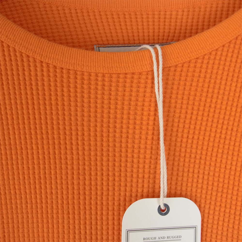 ROUGH and RUGGED ラフアンドラゲッド 18SS RR18-1-T02 BLOCK ブロック サーマル 長袖 ニット オレンジ系 1【新古品】【未使用】【中古】