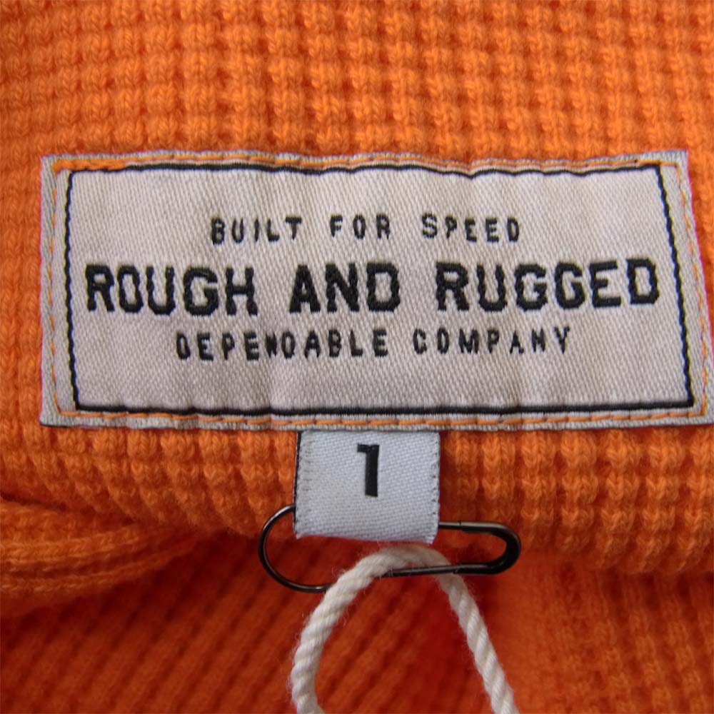 ROUGH and RUGGED ラフアンドラゲッド 18SS RR18-1-T02 BLOCK ブロック サーマル 長袖 ニット オレンジ系 1【新古品】【未使用】【中古】