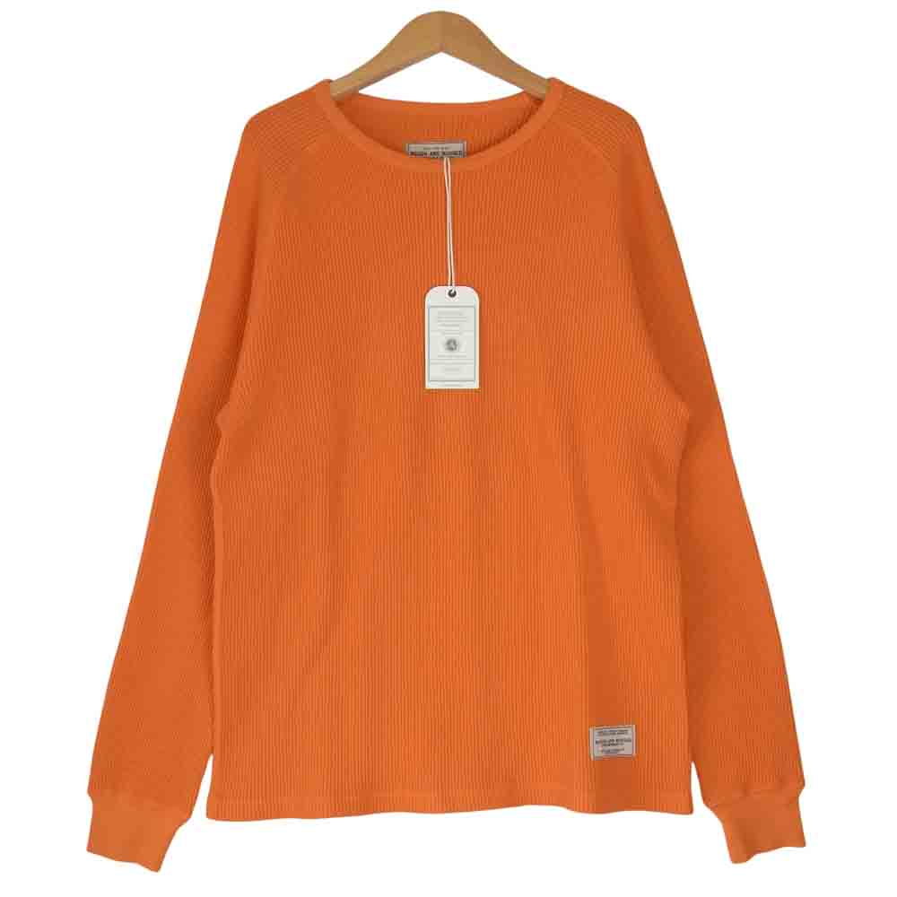 ROUGH and RUGGED ラフアンドラゲッド 18SS RR18-1-T02 BLOCK ブロック サーマル 長袖 ニット オレンジ系 2【新古品】【未使用】【中古】