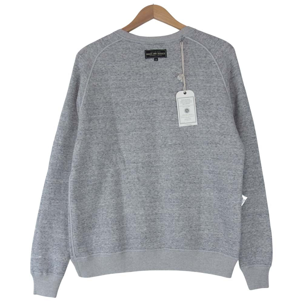 ROUGH and RUGGED ラフアンドラゲッド 17AW RR17-10-T02 CHAMP CREW チャンプ クルーネック スウェット グレー系 2【新古品】【未使用】【中古】