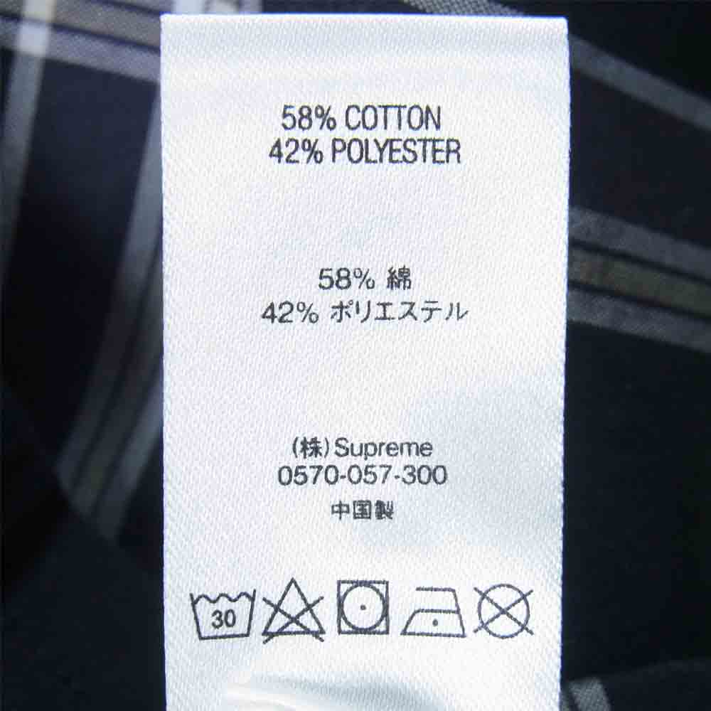Supreme シュプリーム 21SS light weight S/S plaid shirt ライト ウェイト プレイド シャツ ブラック系 M【極上美品】【中古】