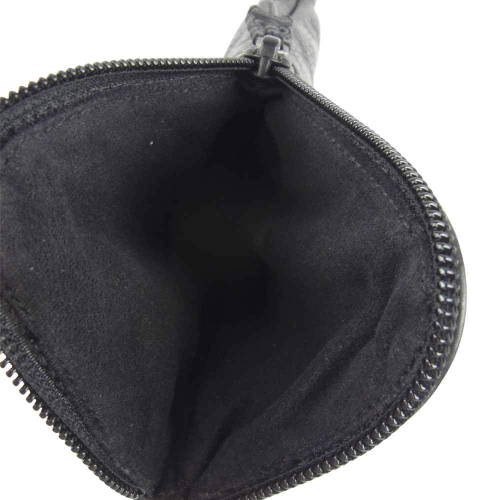 CHROME HEARTS クロムハーツ（原本無） クロス パッチ レザー メガネ ケース ブラック系【中古】