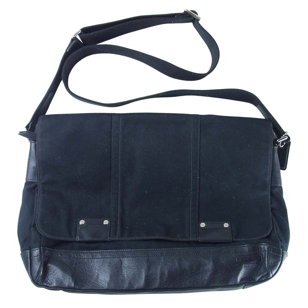 COACH コーチ F70427 キャムデン メッセンジャー バッグ ショルダーバッグ ブラック系【中古】
