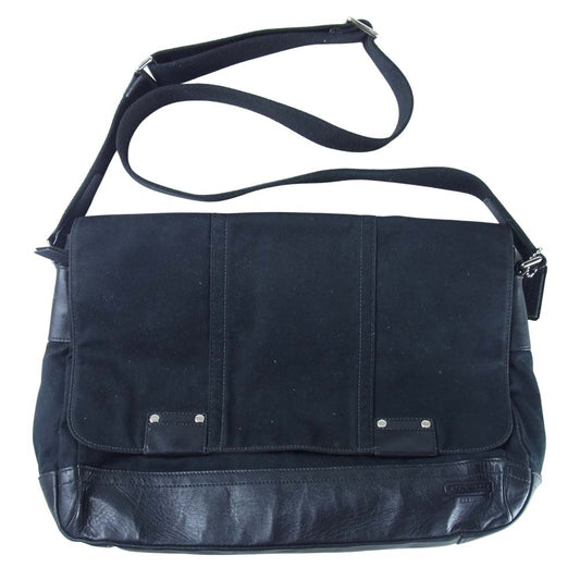 COACH コーチ F70427 キャムデン メッセンジャー バッグ ショルダーバッグ ブラック系【中古】