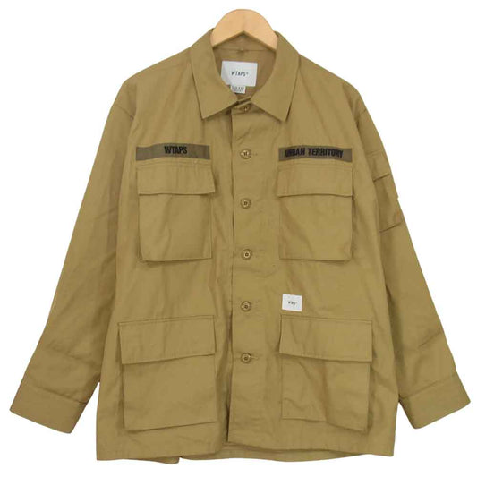 WTAPS ダブルタップス 21SS 211WVDT-SHM03 JUNGLE SHIRT 02 RIPSTOP リップストップ ジャングル シャツ ベージュ系 02【中古】