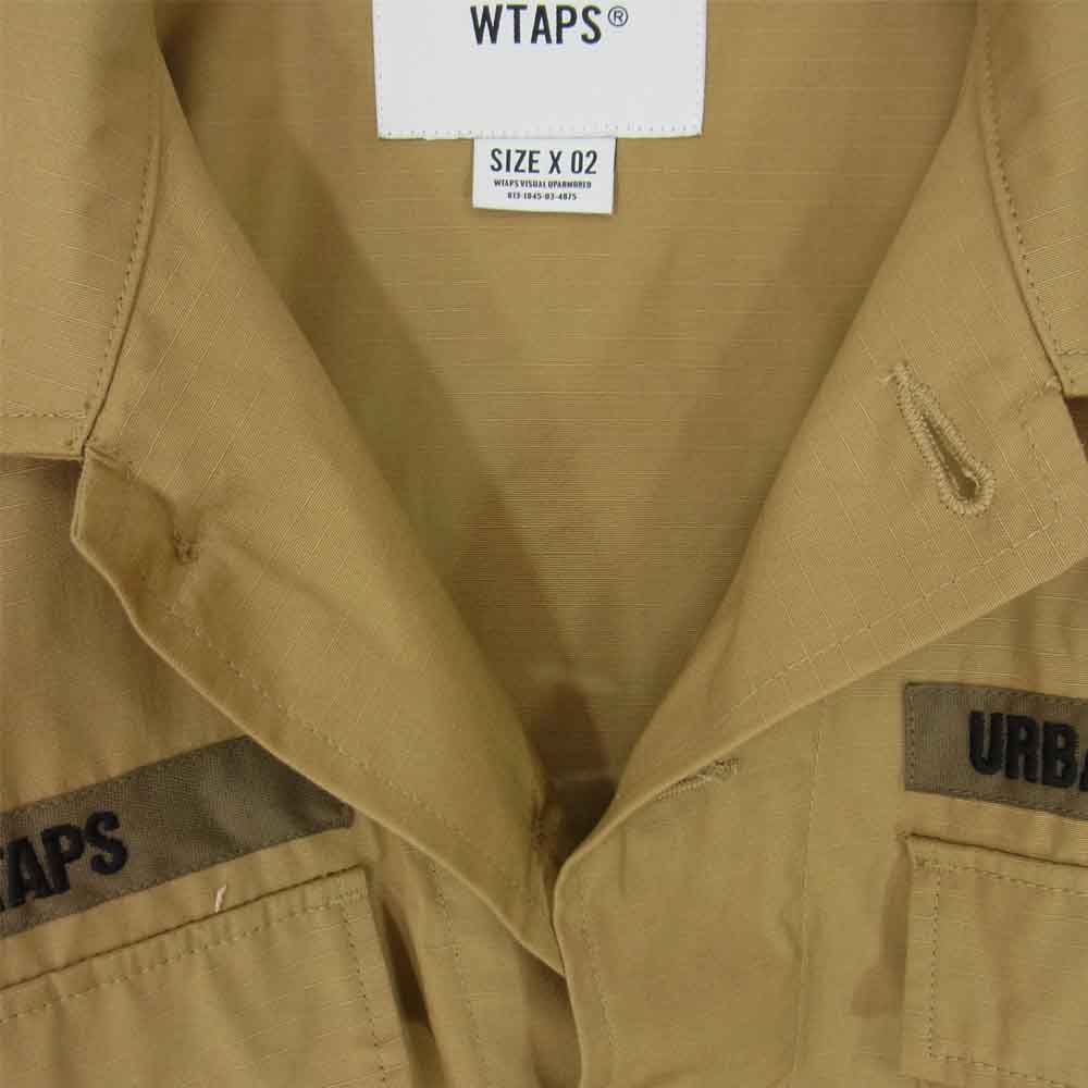 WTAPS ダブルタップス 21SS 211WVDT-SHM03 JUNGLE SHIRT 02 RIPSTOP リップストップ ジャングル シャツ ベージュ系 02【中古】
