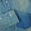 ISAMUKATAYAMA BACKLASH イサムカタヤマバックラッシュ 1308-01 ストレッチデニム 10oz カーフスエード デニム 長袖 シャツ インディゴブルー系 XL【中古】