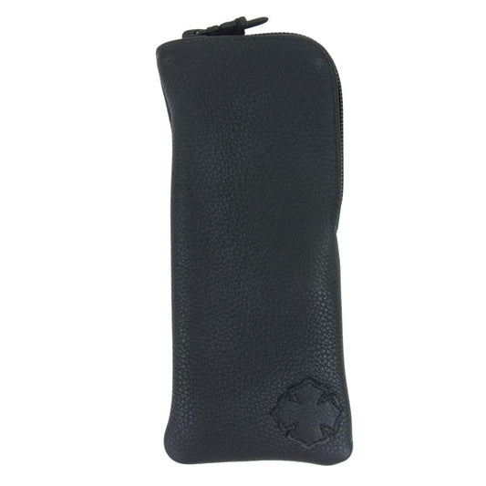 CHROME HEARTS クロムハーツ（原本無） EYEWEAR CASE 3 CHプラスパッチ レザー アイウェア 眼鏡ケース ブラック系【中古】