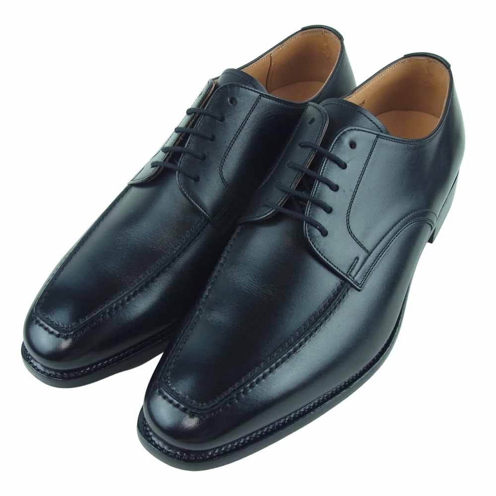 SCOTCH GRAIN スコッチグレイン 3529 BL ASHLANCE アシュランス Uチップ ドレス シューズ ブラック系 25EEE【極上美品】【中古】