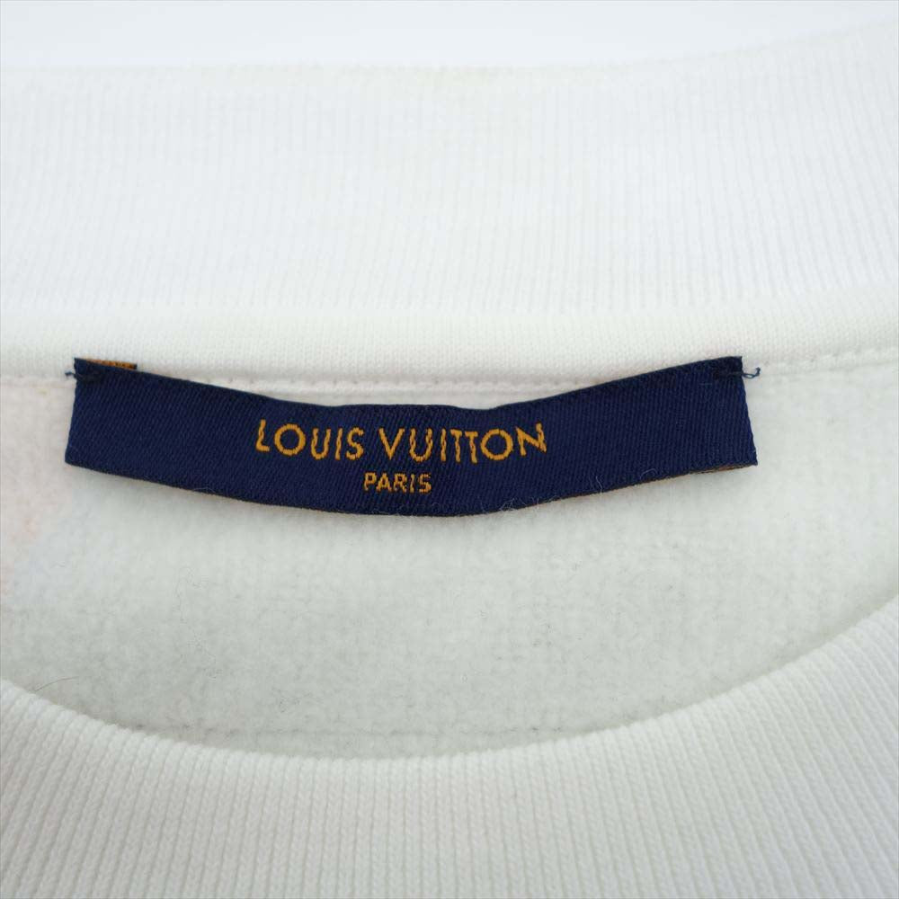 LOUIS VUITTON ルイ・ヴィトン 21SS 1A8QV7 国内正規品 ウォーターカラー ジャイアント モノグラム スウェット ホワイト系 XL【中古】