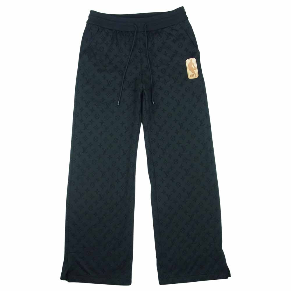 LOUIS VUITTON ルイ・ヴィトン 1A8X1A 国内正規品 NBA モノグラム ウィズ スリット パンツ ブラック系 S【中古】