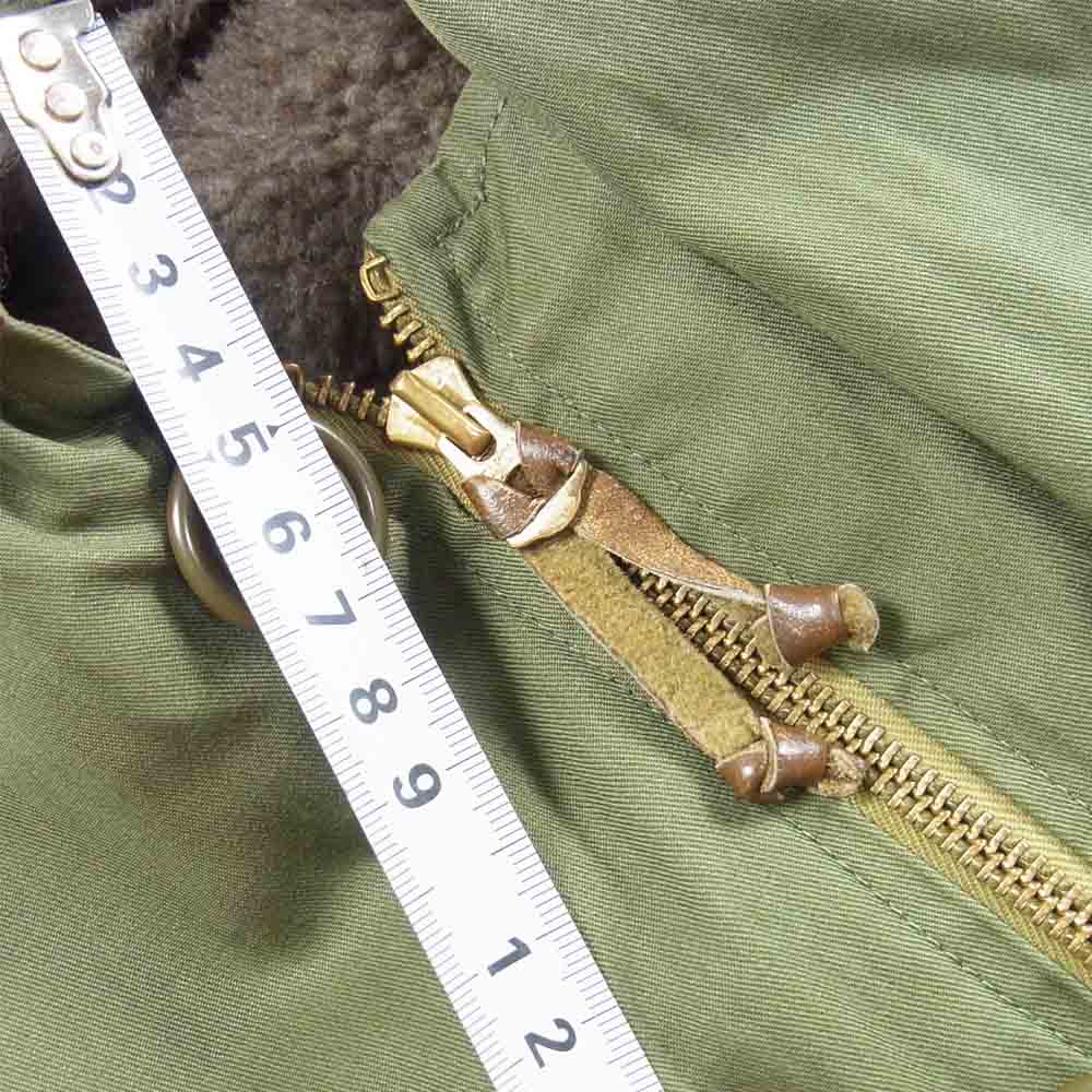 40s ヴィンテージ USAAF B-11 フライトジャケット TALON ミリタリー 古着 ジャケット カーキ系 表記無【中古】