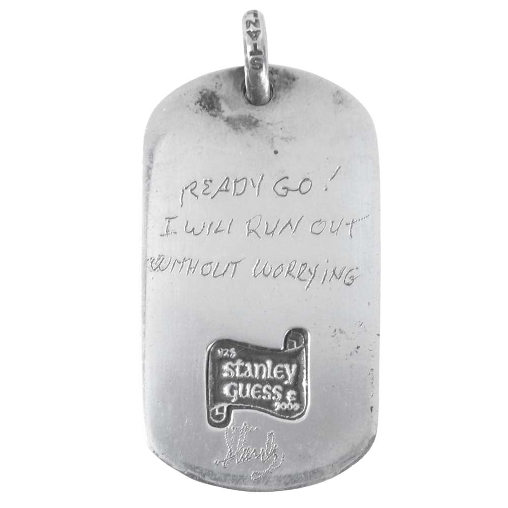 STANLEY GUESS スタンリーゲス 国内取扱店購入証明書付属 マルチ ウッド ドッグタグ ペンダント シルバー系【中古】