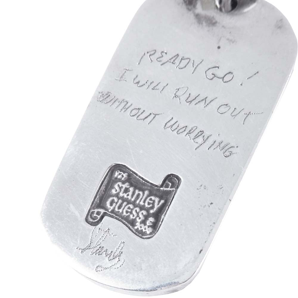 STANLEY GUESS スタンリーゲス 国内取扱店購入証明書付属 マルチ ウッド ドッグタグ ペンダント シルバー系【中古】