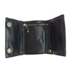 CHROME HEARTS クロムハーツ（原本無） 3FOLD 3フォールド ハート ボタン ウォレット ブラック系【中古】