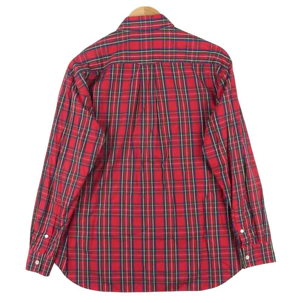 FRED PERRY フレッドペリー F4498 タータン 長袖 チェック シャツ コットン 中国製 レッド系 S【中古】
