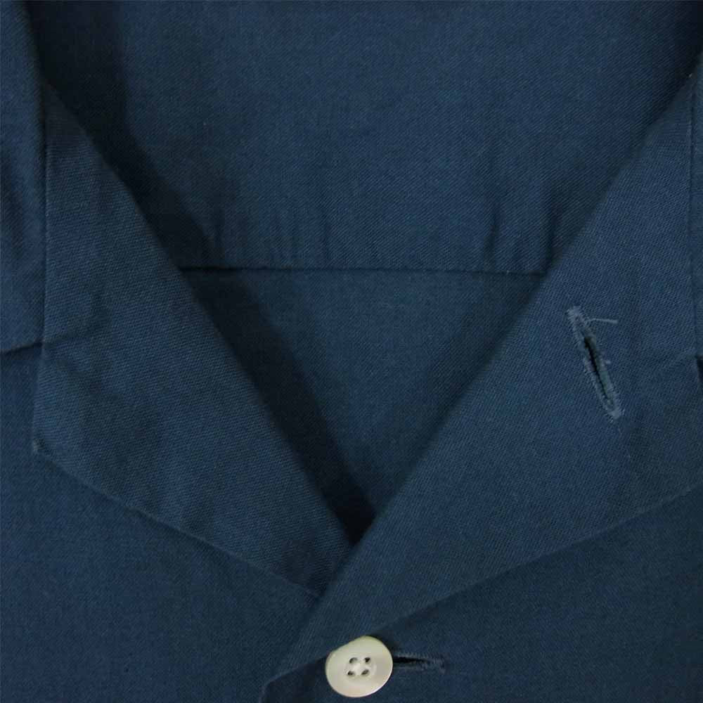 CALEE キャリー 切替 開襟 シャツ ブルー系 M【中古】