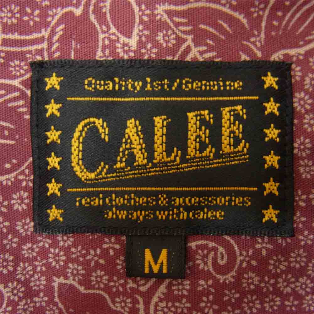 CALEE キャリー 花柄 シャツ エンジ系 M【中古】
