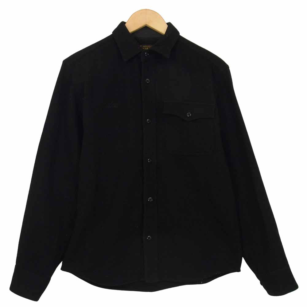 CALEE キャリー ウール シャツ ブラック系 M【中古】