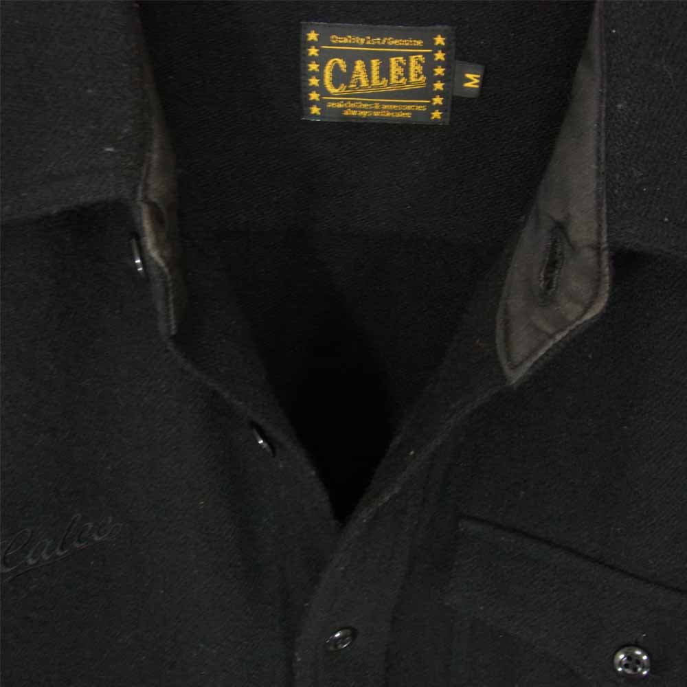 CALEE キャリー ウール シャツ ブラック系 M【中古】