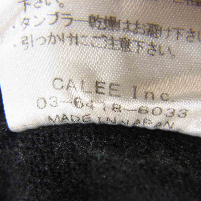 CALEE キャリー ウール シャツ ブラック系 M【中古】