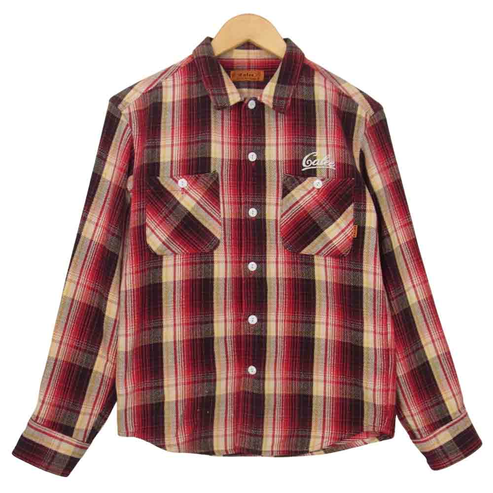 CALEE キャリー フランネル チェック シャツ レッド×ホワイト レッド系 M【中古】