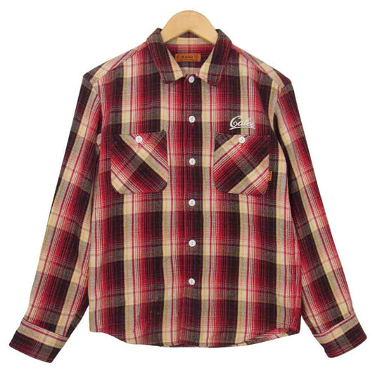 CALEE キャリー フランネル チェック シャツ レッド×ホワイト レッド系 M【中古】