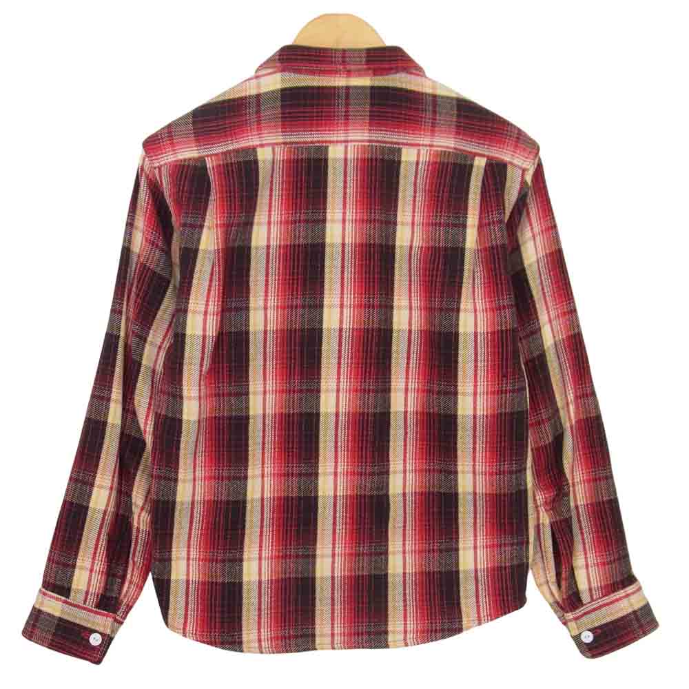 CALEE キャリー フランネル チェック シャツ レッド×ホワイト レッド系 M【中古】