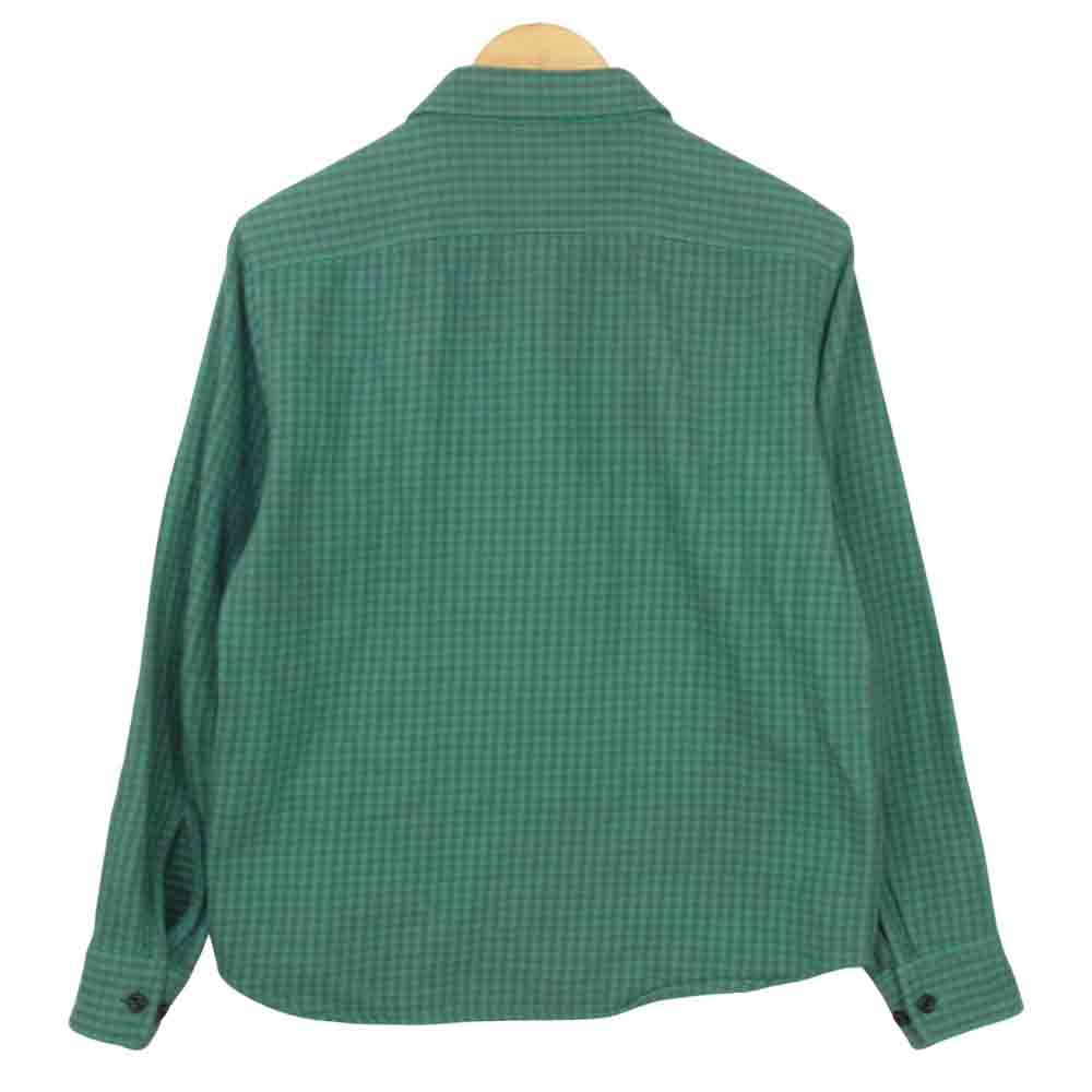 CALEE キャリー フランネル チェック シャツ グリーン×パープル グリーン系 M【中古】