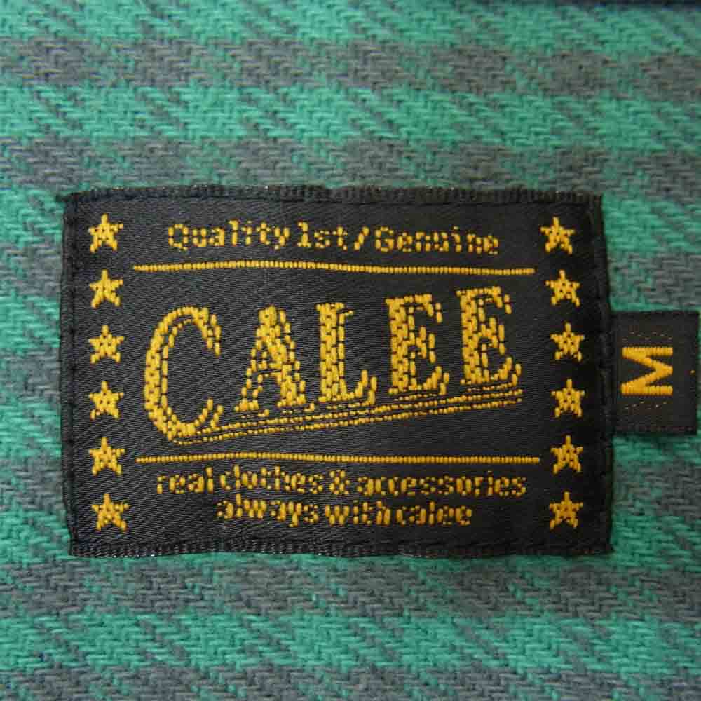 CALEE キャリー フランネル チェック シャツ グリーン×パープル グリーン系 M【中古】