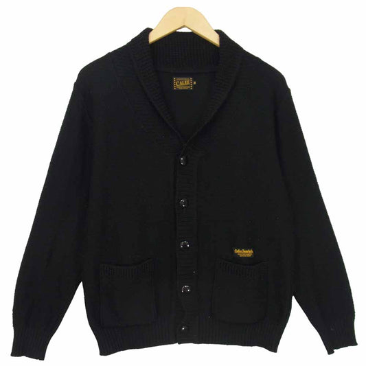 CALEE キャリー ショールカラー カーディガン ブラック系 M【中古】