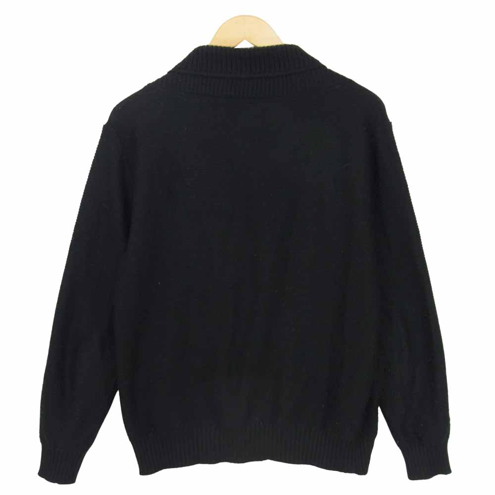 CALEE キャリー ショールカラー カーディガン ブラック系 M【中古】